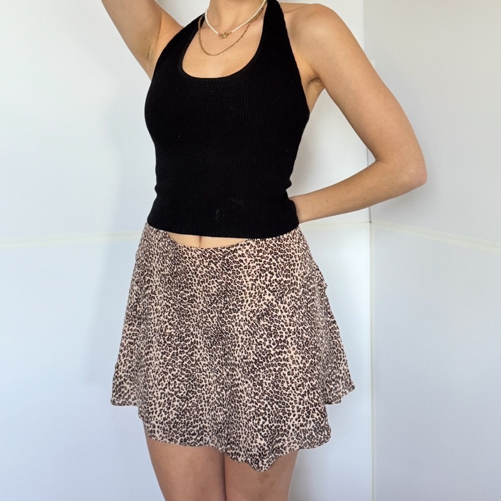 Joie Leopard Print Skirt
